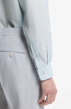 Regular-fit button-down shirt in linen