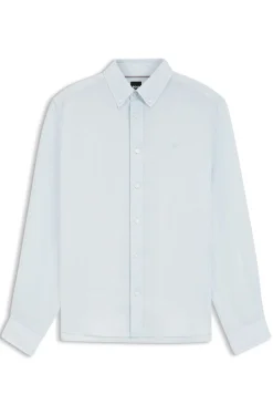 Regular-fit button-down shirt in linen