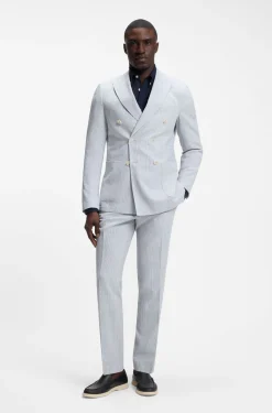 Regular-fit button-down shirt in linen