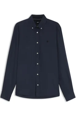Regular-fit button-down shirt in linen