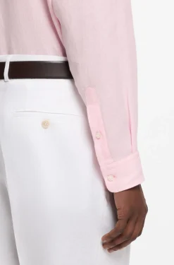 Regular-fit button-down shirt in linen