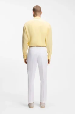 Regular-fit button-down shirt in linen