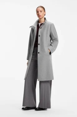Regular-fit coat in a wool blend