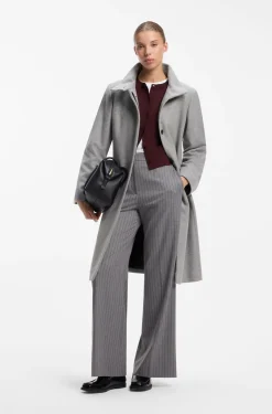 Regular-fit coat in a wool blend