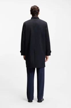 Regular-fit coat in water-repellent gabardine