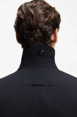 Regular-fit coat in water-repellent gabardine