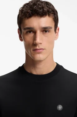 Regular-fit cotton T-shirt with subtle logo detail