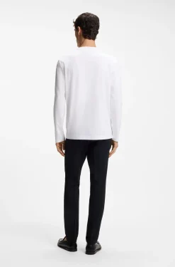 Regular-fit cotton T-shirt with subtle logo detail