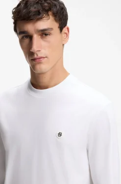 Regular-fit cotton T-shirt with subtle logo detail