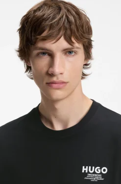 Regular-fit cotton T-shirt with logo print