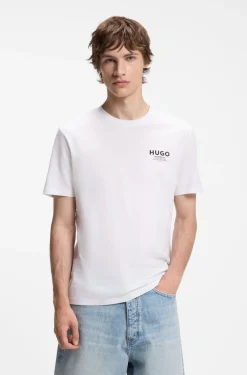 Regular-fit cotton T-shirt with logo print
