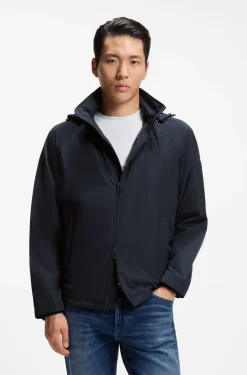 Regular-fit hooded jacket with water-repellent finish