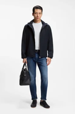 Regular-fit hooded jacket with water-repellent finish