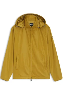 Regular-fit hooded jacket with water-repellent finish