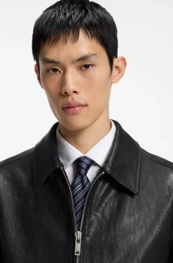 Regular-fit jacket in nappa leather