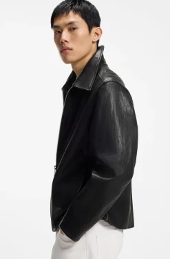 Regular-fit jacket in nappa leather