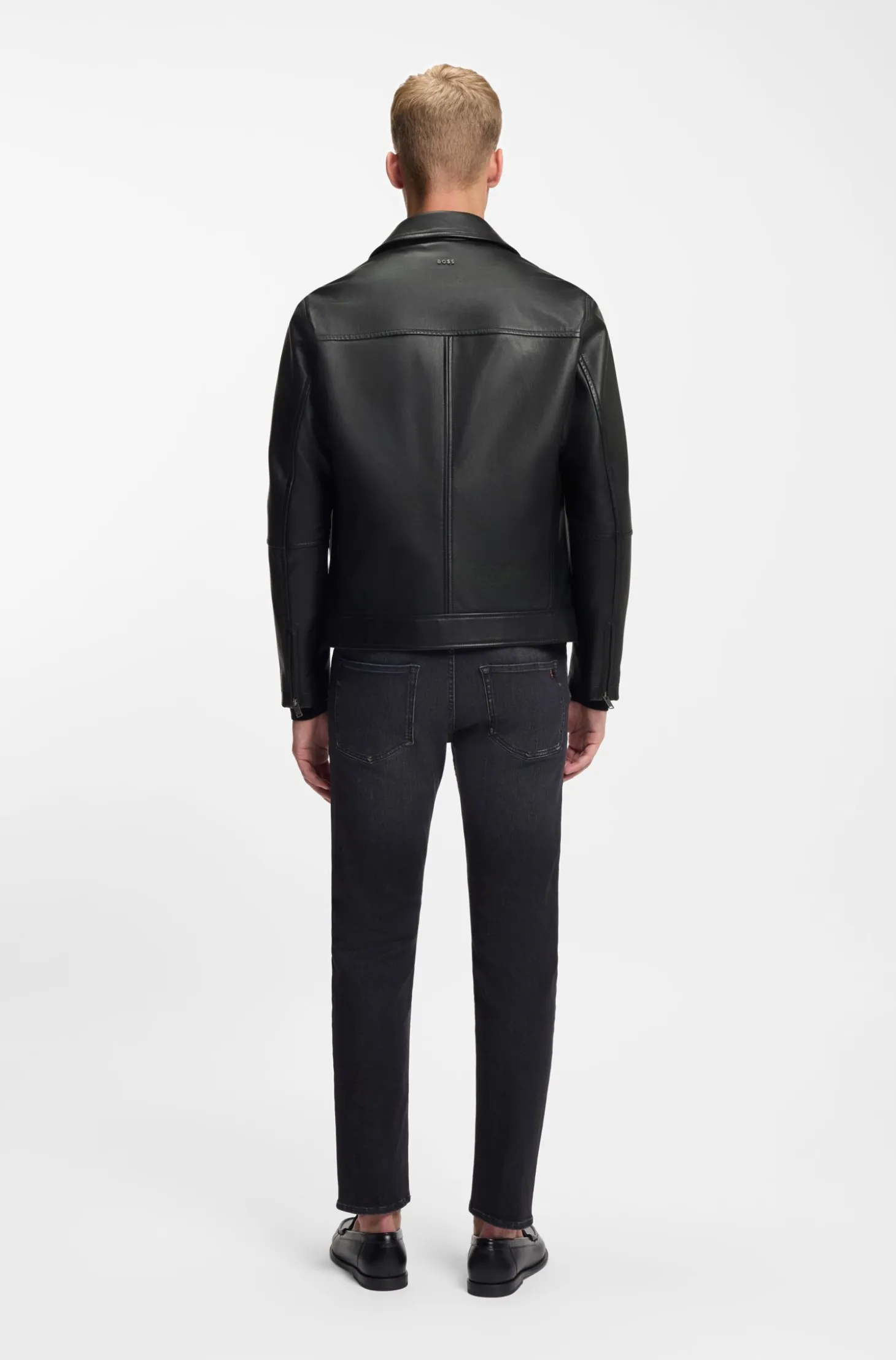 Regular-fit jacket in nappa leather