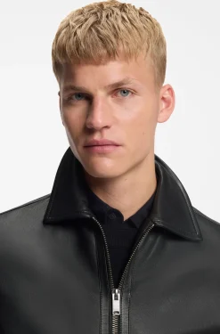 Regular-fit jacket in nappa leather
