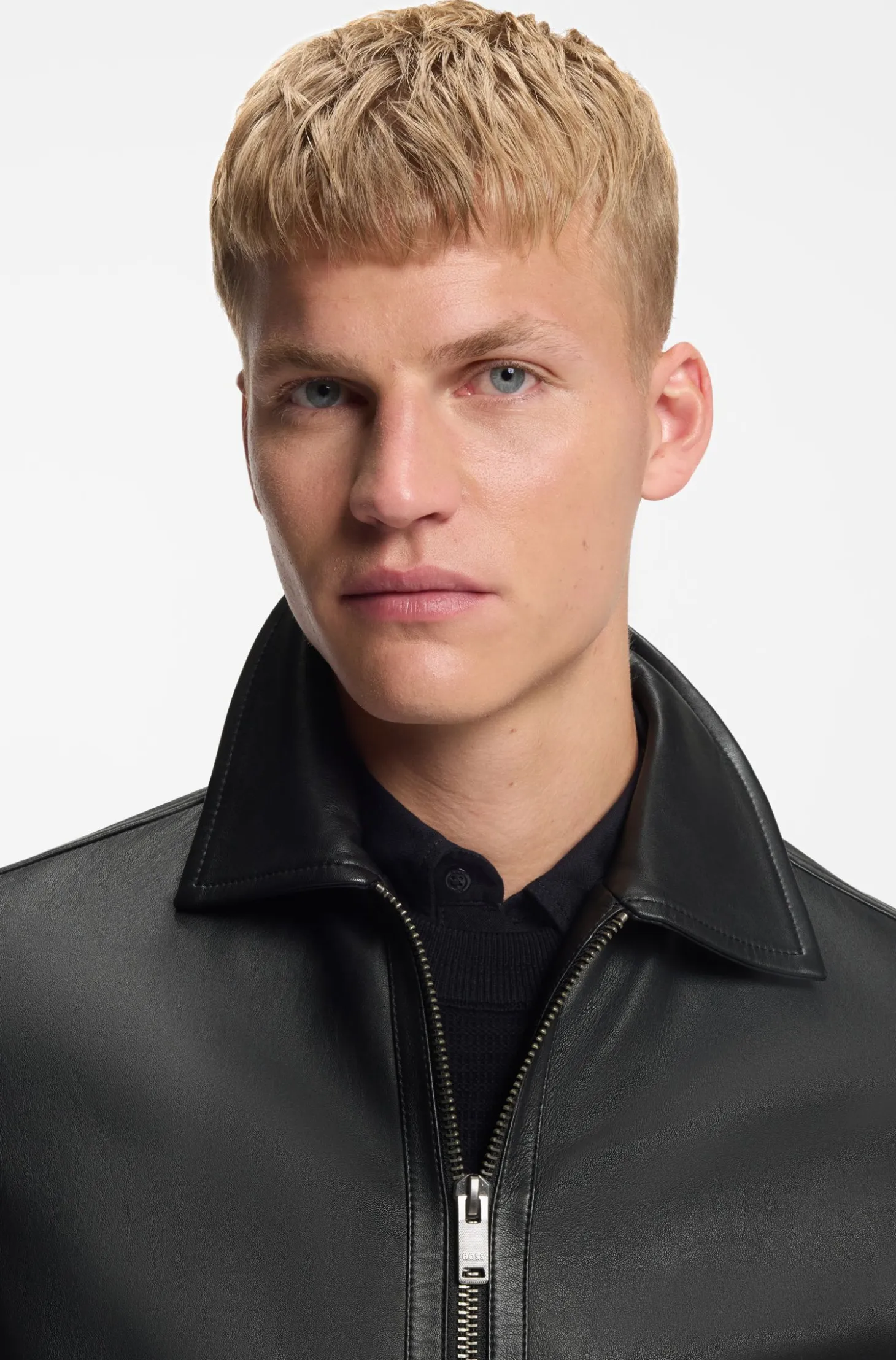 Regular-fit jacket in nappa leather