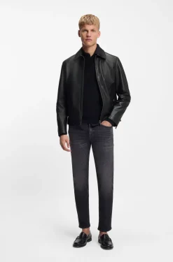 Regular-fit jacket in nappa leather