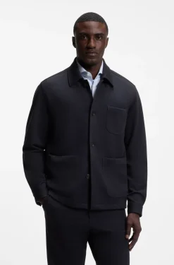 Regular-fit jacket in stretch jersey