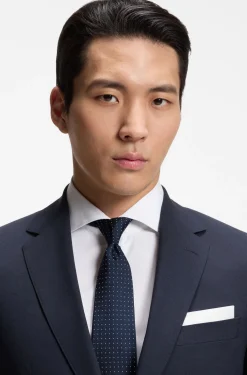 Regular-fit jacket in stretch wool
