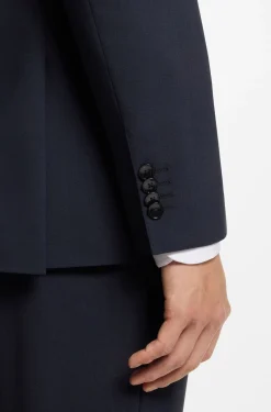 Regular-fit jacket in stretch wool