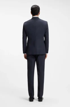 Regular-fit jacket in stretch wool