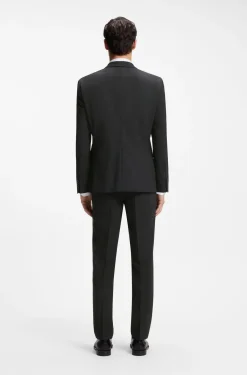 Regular-fit jacket in stretch wool