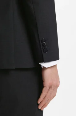 Regular-fit jacket in stretch wool