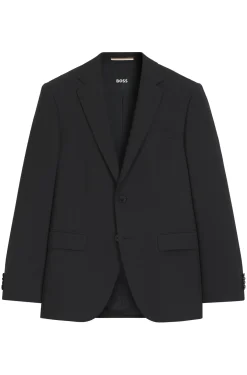 Regular-fit jacket in stretch wool