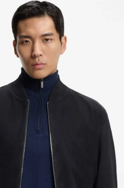 Regular-fit jacket in suede