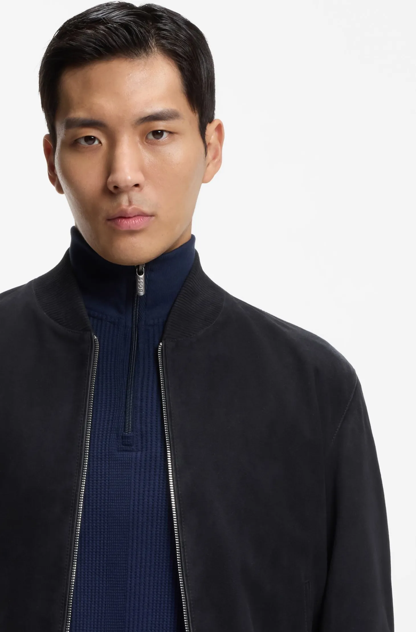 Regular-fit jacket in suede