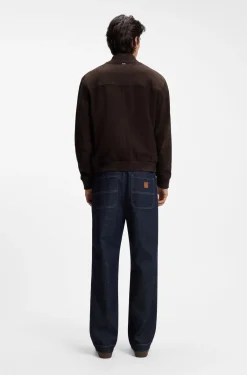 Regular-fit jacket in suede