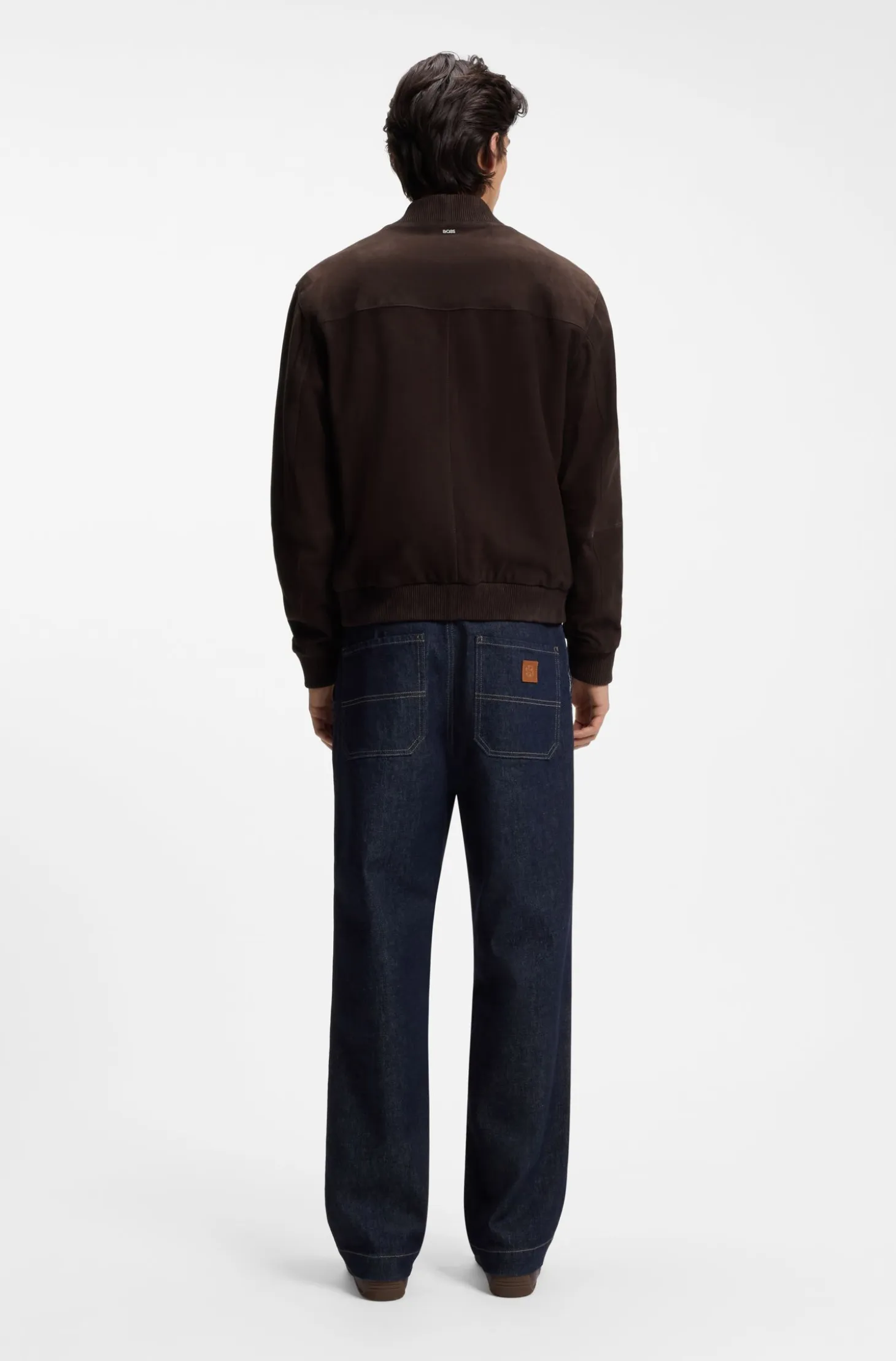 Regular-fit jacket in suede