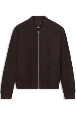 Regular-fit jacket in suede