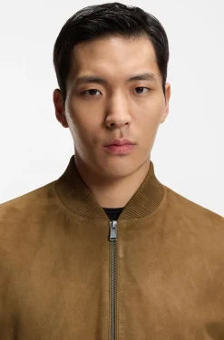 Regular-fit jacket in suede