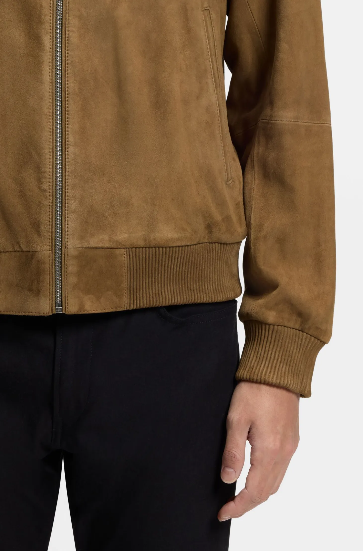 Regular-fit jacket in suede
