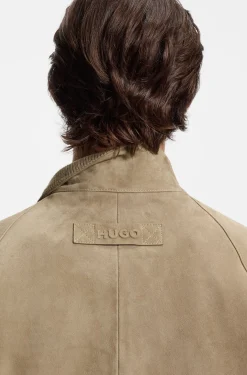 Regular-fit jacket in suede