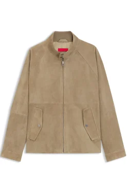 Regular-fit jacket in suede