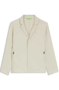 Regular-fit jacket in water-repellent stretch fabric