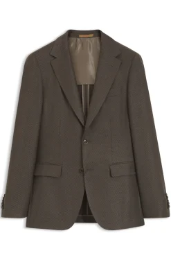 Regular-fit jacket in wool, linen, silk and cashmere
