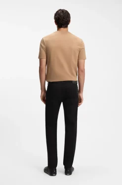 Regular-fit jeans in black stretch denim