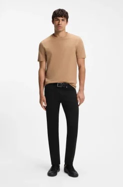 Regular-fit jeans in black stretch denim