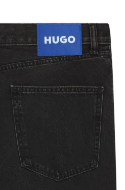 Regular-fit jeans in black washed denim