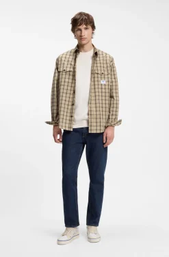 Regular-fit jeans in blue indigo cotton