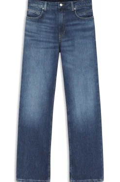 Regular-fit jeans in blue marbled denim