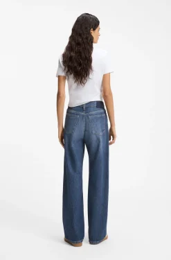 Regular-fit jeans in blue marbled denim