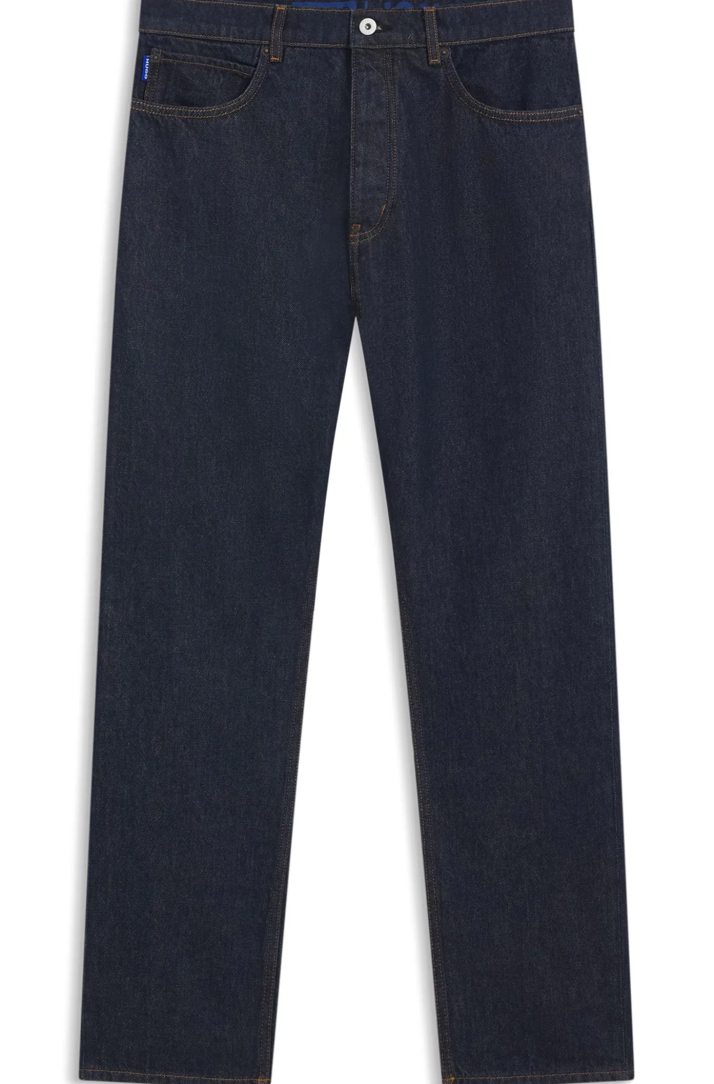 Regular-fit jeans in dark-blue denim