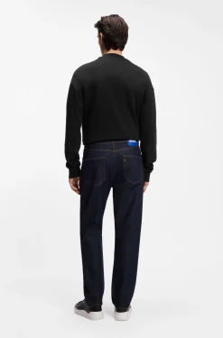 Regular-fit jeans in dark-blue denim